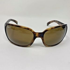 Women's Ray-Ban RB 4068 Polarized Sunglasses Brown B-15 Tortoise Frames 642/57